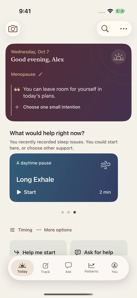 Home with a colourful welcome and a two-minute Long Exhale activity